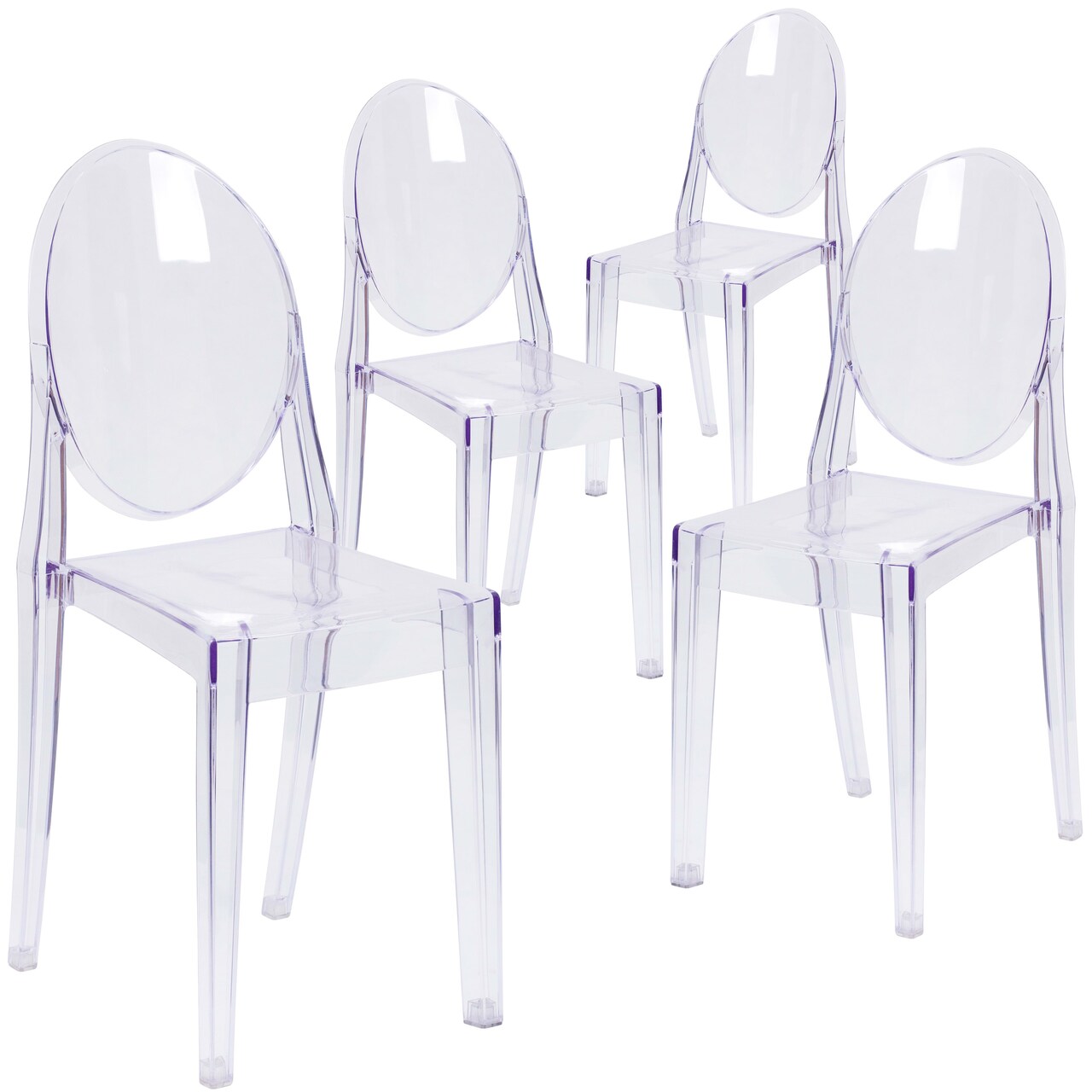 Ghost side discount chair